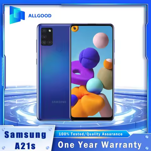 Original Samsung Galaxy A21s A217F 4G Mobile Phone Dual SIM 6.5'' 3GB+32GB 4GB+64GB ROM CellPhone Oc
