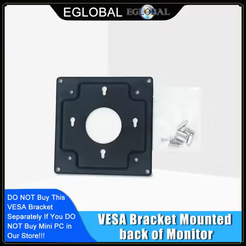 VESA Bracket Mounted back of Monitor for EGLOBAL Mini PC, PLS KINDLY CHECK IF YOUR Mini Computer FIT