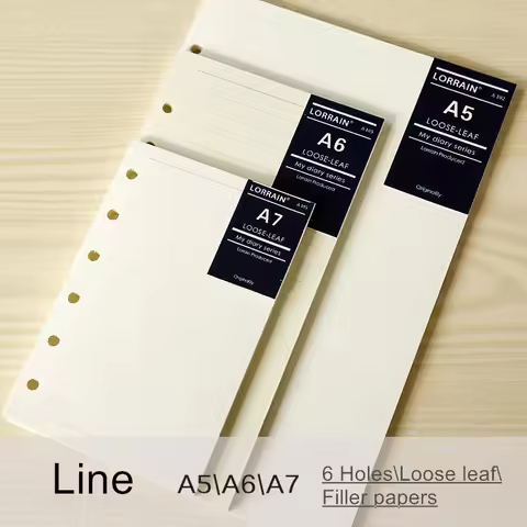 A5 A6 A7 ruled lined paper loose-leaf notebook refill filofax hardiron daily memos spiral notebook f
