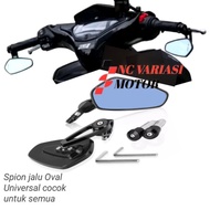 OVAL SIDE MIRROR UNIVERSAL BAR END MIRROR/ NMAX/PCX/AEROX, VARIO, AEROX