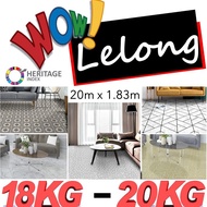 ♙๑Tikar Getah 20m x 1.83m (6 kaki) Tebal 0.4mm PVC Vinyl Carpet Flooring Rug Mat Canopy Karpet Velvet Toto Khemah Kanopi