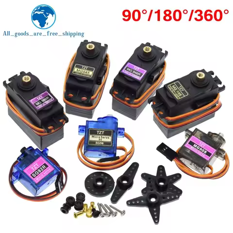 TZT SG90 SG92R MG90S MG995 MG996 Servo Metal Gear for Model Helicopter Boat For Arduino UNO DIY Mech