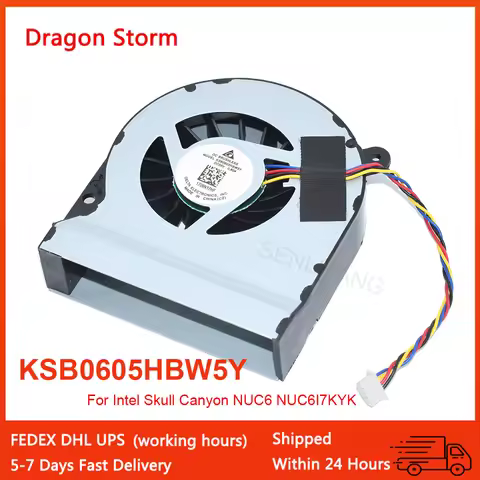 New For Intel Skull Canyon NUC6I7KYK NUC6 I3 I5 I7 CPU Cooling Fan KSB0605HB KSB0605HBW5Y 1323-00U90