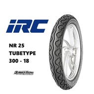 IRC OUTER TIRE 3.00-18 NR25 300-18 TUBETYPE NR25 REGULAR TIRE NOT TUBELESS
