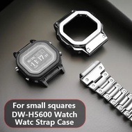 Watch Set For CASIO 3516 DW-H5600 Small Square Watchband Modified Metal Case Men Stainless Steel Wat
