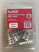 HLAFIX Fastener Self-Drilling Nylon Drywall Anchors with Screws Blister Kit, 15pcs Nylon Drywall Anc