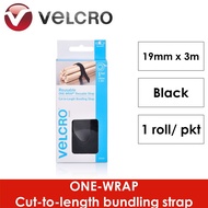 VELCRO ONE-WRAP Tape 19mmx 3 Metre Black