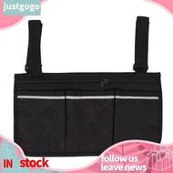 Justgogo Wheelchair Bag Side Pouch Canvas Material for Transport Chair