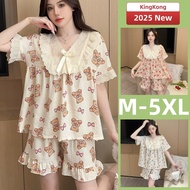 XB M-5XL Pyjamas Set - Women's Plus Size Summer Cotton Sleepwear