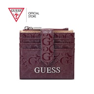 GUESS กระเป๋าสตางค์ผู้หญิง รุ่น FF945538 ABBAS SLG CREDIT CARD CASE สีแดง