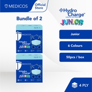 MEDICOS HydroCharge™ Junior 4 Ply Surgical Face Mask - Assorted Color (2 Boxes)