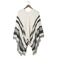 SAYAKADAVIS Sayaka Davis 流蘇針織披肩 AKT13-ST，均碼，白色，套頭衫，外套 [二手] [SAYAKADAVIS]