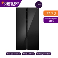 TCL P650 Series ตู้เย็น Side by Side 22.3 คิว Inverter (สีกระจกดำ) รุ่น RT62GPSBD