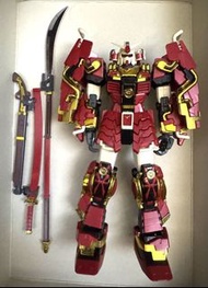 已砌成品模型 1:100 MG mobile suit Bandai 機動戰士鋼彈高達 1/100 MG master Grade  Gundam 真武者頑駄無太戰國日本武士古代 配件及散件電鍍金色配