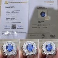 Cincin Perak Blue Safir Caylon Srilanka