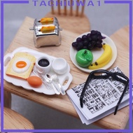 [Tachiuwa1] Kitchen Playset Wood Miniature Bread Maker Fruit Toys 1/12 Bread Maker Toy