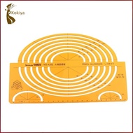 [kokiya] LARGE ISOMETRIC ELLIPSE DRAWING STENCIL STUDENTS MATH RULER CRAFT Yellow 4352
