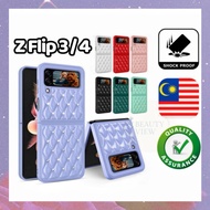 Z Flip 3/4 Lamb Pattern Diamond Embedded Luxury Phone Case Cover