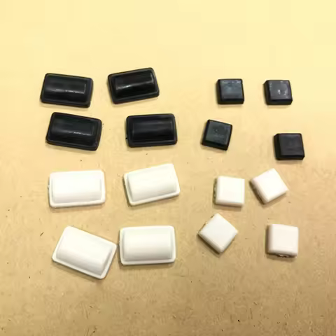 8 In 1 White Black Screw Rubber Feet Cover Set for WII Console