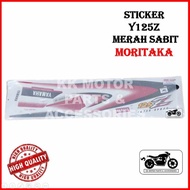 STICKER YAMAHA Y125 Y125Z 125Z MERAH SABIT (3) MORITAKA / STRIPE COVERSET MERAH SABIT Y125Z  MERAH R