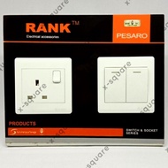 Rank Pesaro Socket / Switches 13A, 1Gang, 2Gang, 3Gang, 4Gang, 20A switch