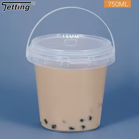 150ML300ML 500ML 750ML 1L 1.5L BPA-Free Empty Plastic Bucket With Lid Airtight PP Jars Clear Contain
