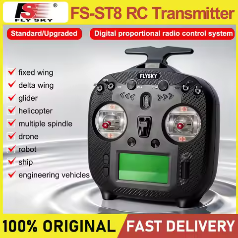 FLYSKY FS-ST8 ORAO/ORA7 2.4G 10CH Radio Transmitter SR8/SR8A Receiver for RC Airplane Car control 2S