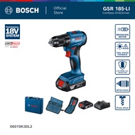 BOSCH GSR 185-LI Cordless Brushless Drill Driver With 2 Batteries - 06019K30L2