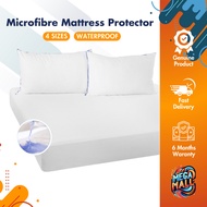 Mattress Protector, Microfibre [ Waterproof Fabric Topper Single Super Queen King ]