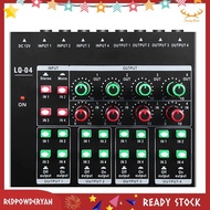 [Redpowderyan.] -LQ04 4-Channel Mixer 4-Channel Headphone Amplifier Sound Card Mixer Recording Inter