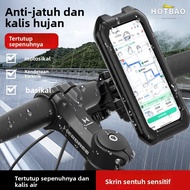 Outdoor Bicycle Electric Bike IP68 Waterproof Mobile Phone Holder Touchable Rotating Motorcycle Mobi
