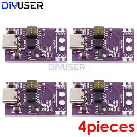 4pcs CH224K Module Type-C QC AFC PD2.0 PD3.0 to DC Spoof Scam Fast Charge Trigger Polling Detector 5