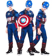 Kids Captain America Costume Halloween Captain America Superhero Costume - S