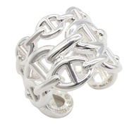 【二手】愛馬仕 HERMES 戒指 Chaine d'Ancre Enchainee GM 戒指 925純銀 Chaine d'Ancre Enchainee GM 戒指 女士二手 A