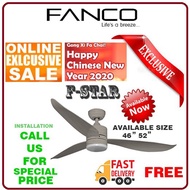FANCO F-STAR 46/52 [ONLINE EXCLUSIVE] GREY COLOR DESIGN DC CEILING FAN | 3 TONE LED |LOCAL WARRANTY |