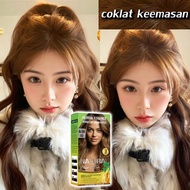 【Hasil profesional】Pewarna rambut coklat keemasan,emas,cokelat，Pewarna rambut dengan efek metallic, 