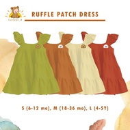 RUFFLE PATCH DRESS SS-021 | GIRLS' DRESS BABY CLOTHES FASHION GIRLS 6 MONTHS 1 2 3 4 5