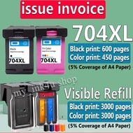 For HP 704 HP 704XL HP704XL refillable Ink Cartridge for HP Deskjet 2010 2060 D2060 D2010 K110A K010