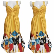 Cleavage  Long DRESS/SMOCKED  DRESS TIESTRAP/DASTER PAMBAHAY/MATERNITY DRESS