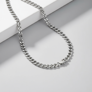 Men's and Women's Hip Hop Cuban Chain Necklace, 9mm x 55cm, Titanium Steel, Street Fashion Jewelry  