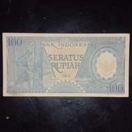 uang kuno indonesia seri pekerja 100 rupiah biru 1964