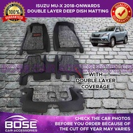 7D Deep Dish Matting Matting Isuzu MUX MU-X 2018 2019 2020 2021 Double Layer Floor Liner High Qualit