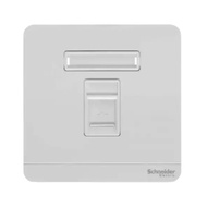 Schneider Electric AvatarOn E8331RJS6_WE_G2 1 Gang RJ45 Cat 6E Data Socket Shuttered Network Outlet 
