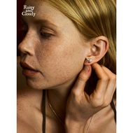 Rainy and Cloudy Atomic | Rectangular Earrings Spherical Earrings Atomic Three-Dimensional Earrings 