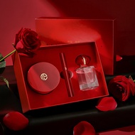 T TDL Love Red Tone Beauty Box Perfume Lipstick Lip Glaze Cushion BB Set Gift Box for Girlfriend Gir