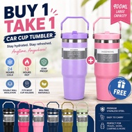 890ml Car Stainless Steel Tumbler Vacuum Insulated Hot Cold Portable Thermos Bottle