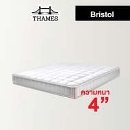 Thames ที่นอนยางพารา แท้100% ไร้โครงสปริง หนา 4นิ้ว รุ่น Bristol แบบนุ่มสบาย ผ้ากันไรฝุ่น latex mattress ที่นอน สุขภาพ