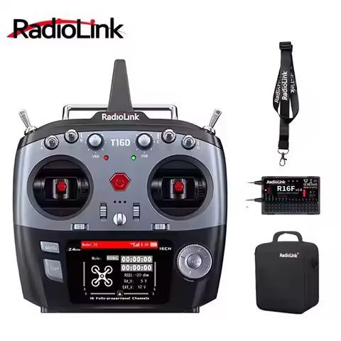 RadioLink T16D 16 Channels RC Transmitter 2.4GHz with R16F Receiver Remote Controller for RC Car Boa
