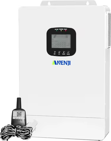 3600W Hybrid Solar Inverter 48V DC to 110V AC, Pure Sine Wave, Built-in 80A MPPT Controller, 98% Eff