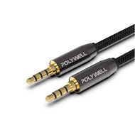 POLYWELL 3.5mm Stereo Microphone Audio Cable 50cm~5m Male To 4-Pole